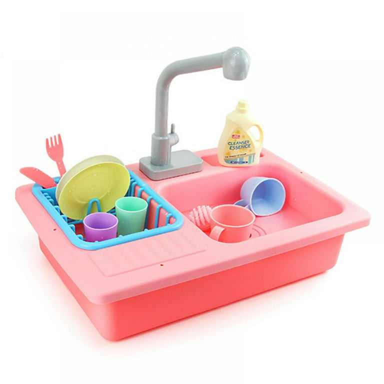  CUTE STONE Color Changing Kitchen Sink Toys, Children Heat  Sensitive Electric Dishwasher Playing Toy with Running Water, Automatic  Water Cycle System Play House Pretend Role Play Toys for Boys Girls 