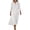 White, variant on gakvbuo Summer Linen Dress For Women Maxi Dress Button Down T-Shirt Dress Women's Linen Loose Pocket Quarter Sleeve Long Dress