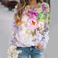 thumbnail image 3 of Nueva camiseta de manga larga con estampado gráfico de pintura al óleo para mujer, camiseta larga de calle con cuello redondo, camiseta holgada Y2k, 3 of 5