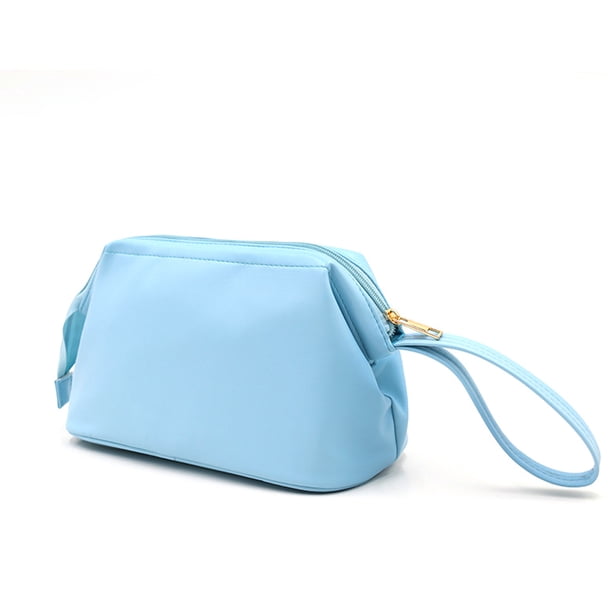 Bolsa de maquillaje de cuero PU,Bolsa de maquillaje pequeña,Bolsa de cosméticos de viaje,Bolsa de maquillaje portátil para mujeres y niñas