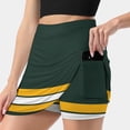 thumbnail image 2 of Green Bay Lines Skirts Woman Fashion 2025 Pant Skirt Mini Skirts Office Short Skirt Green Bay Football Stripe Stripe Colors, 2 of 6
