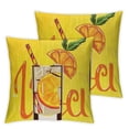 thumbnail image 2 of ARISTURING Hello Summer Tropical Lemon Juice Glasses and Fruits Pillow Case Cushion Cover Sofa Decorative 2 pcs, 2 of 6