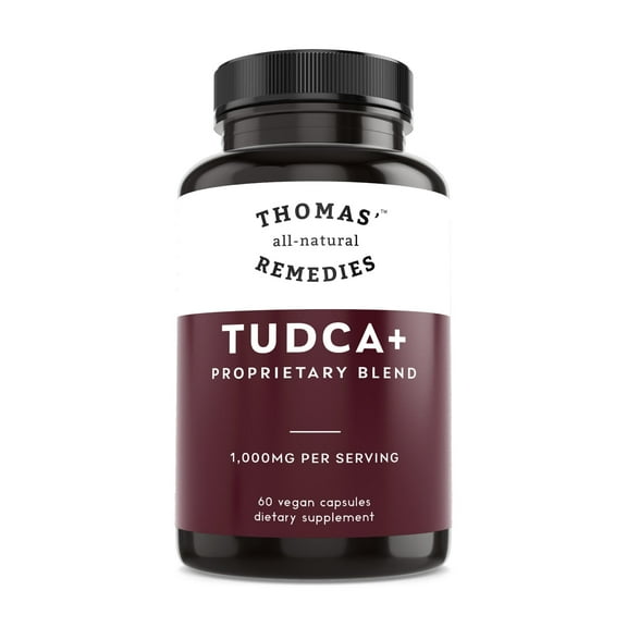 Thomas' all-natural Remedies Tudca 500mg , 60 Capsules- Tauroursodeoxycholic Acid, Liver Support Supplement- Vegan, Non-GMO, No Filler Capsules