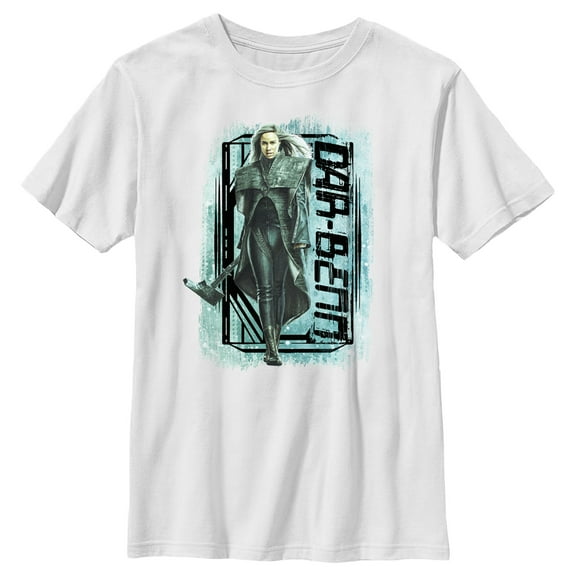 Boy's The Marvels Dar-Benn Portrait  Graphic Tee White Medium