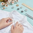 thumbnail image 4 of 6Pcs 3 Colors Rhinestone Buttons Cover Sleeve Buttons Cover Flower Buttons Cover Detachable Shirt Button Clips Buttons Jewelry, 4 of 9