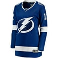 thumbnail image 2 of Women's Fanatics Jakob Pelletier Blue Tampa Bay Lightning Home Breakaway Jersey, 2 of 3