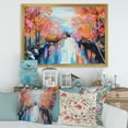 thumbnail image 3 of Designart 'The River Through Orange Autumn Forest' Lake House Framed Art Print, 3 of 4