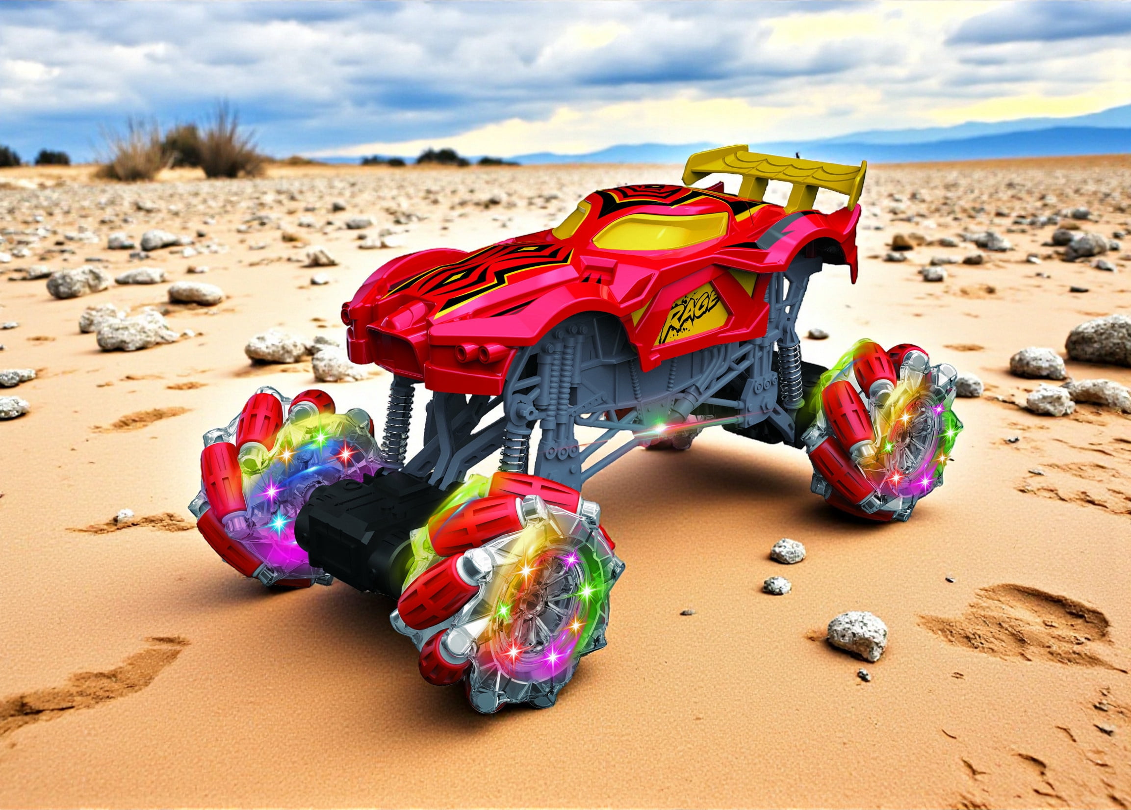 RC Monster Truck 1:16 Scale 4WD Remote Control Off-Road Vehicle for Kids, High-Speed All-Terrain Toy Truck