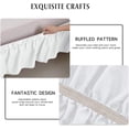 thumbnail image 3 of UniVerse Wrap Around Bed Skirt Three Fabric Sides Elastic Dust Ruffled 14 Inch Tailored Drop,Easy to Install Fade Resistant-White, Queen/King, 3 of 11