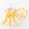 thumbnail image 5 of WOLLED Toddler Baby Girls Summer Bowknot Dress Infant Sundress Tutu Dresses Sleeveless Backless Birthday Party Dresses with Hat, 5 of 11