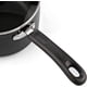 thumbnail image 4 of Cook N Home Juego de cacerolas antiadherentes de 1 cuarto y 2 cuartos de galón, juego de ollas multiusos, cacerola, utensilios de cocina con tapa de vidrio, aluminio negro, 4 of 5