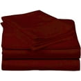 thumbnail image 2 of D.N.G. BEDDINGS Luxury 4 Piece Sheet Set with 12 Inch Deep Pocket 800 Thread Count 100% Egyptian Cotton Solid Burgundy Color Cal King Size, 2 of 4