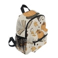 thumbnail image 2 of FORMRS School Backpack with Front Zippered Pocket 12" Student Travel Daypack, Beige Fall Books, 2 of 6