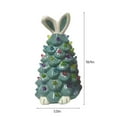 thumbnail image 2 of Ceramic Christmas Tree  Tabletop Christmas Tree Lights Decorations with 54 Multicolored Lights and 7 Point Star Topper for Christmas Table Decorations,easterbunnytreeblue, 2 of 6