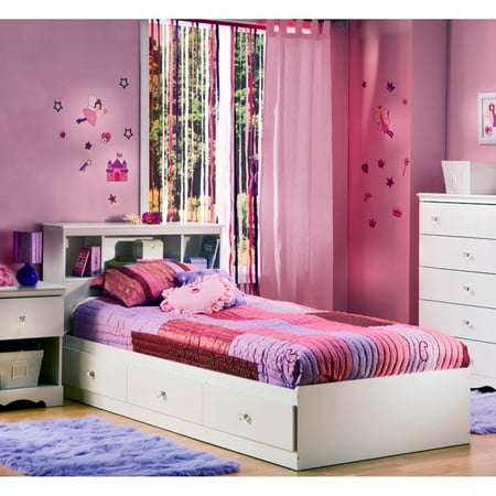 City Collection Twin Bed - South Shore Crystal Twin Bookcase Bed Collection