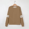thumbnail image 4 of TOMVIGX Women Varsity Striped Sweatshirt Fall Oversized Crewneck Sweatshirts Long Sleeve Y2k Sweat Shirt Casual Loose Fit Game Day Shirts, 4 of 5