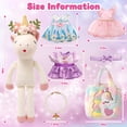 thumbnail image 7 of LINXUXIE Unicorns Stuffed Animal Doll Toys, Plush Doll with Cloth, Shoe, Bag, Ballet Dress up Doll for Girl, Birthday Gifts for 1-3 3-5 5-8 Year Old, 7 of 7