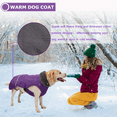 thumbnail image 5 of QBLEEV Warm Dog Coat Reflective Dog Winter Jacket，Waterproof Windproof Dog Turtleneck Clothes for Cold Weather, Thicken Fleece Lining Pet Outfit，Adjustable Pet Vest Apparel for Small Medium Large Dogs, 5 of 7