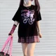 thumbnail image 3 of Camiseta Harajuku gótica para mujer, Camiseta holgada estética Punk oscura Grunge, camisetas góticas para mujer, ropa de calle Y2k, 3 of 5