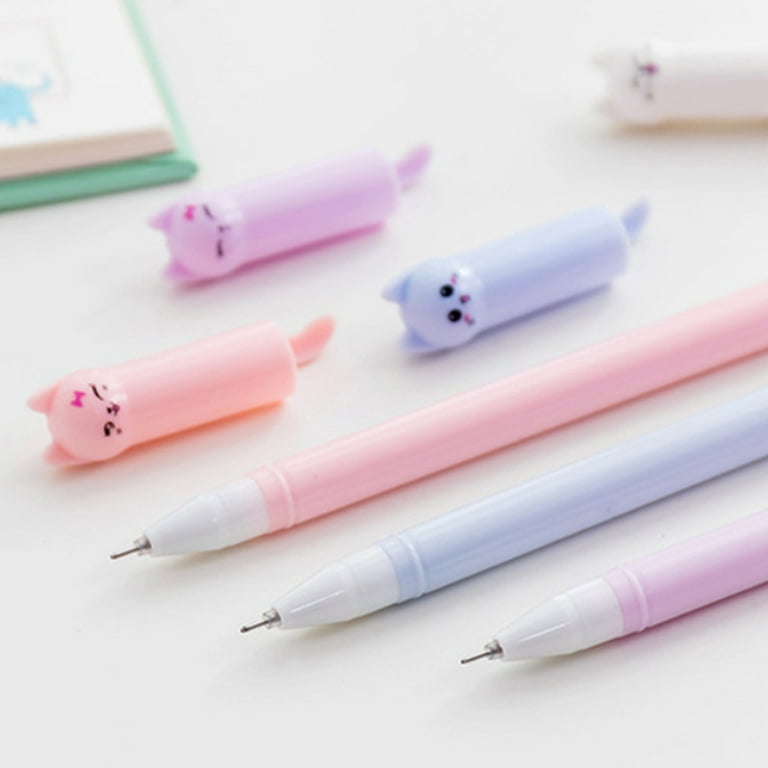 4 pcs/set Kawaii Cat Tail Mechanical Gel Ink Pen Set School Office
