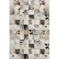 thumbnail image 2 of Addison Rugs Mayfield Washable Cowhide Boxes Granite Rectangle Rug, 3' x 5', 2 of 6