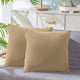 thumbnail image 5 of Funda de almohada cuadrada con cómodas rayas decorativas de grano de maíz y pana suave, 5 of 5