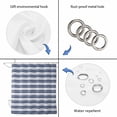 thumbnail image 5 of Navy Blue Striped Waterproof Fabric Shower Curtain,Farmhouse Striped Geometric Art Waterproof Fabric Shower Curtain for Bathroom Curtains Bathtubs Hotel Shower Curtains with 12 Hooks Small 36x72in, 5 of 8