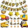 thumbnail image 1 of Set de fiesta con tema de construcción con 21 piezas de excavadora y mezcladora de cemento, 1 of 2