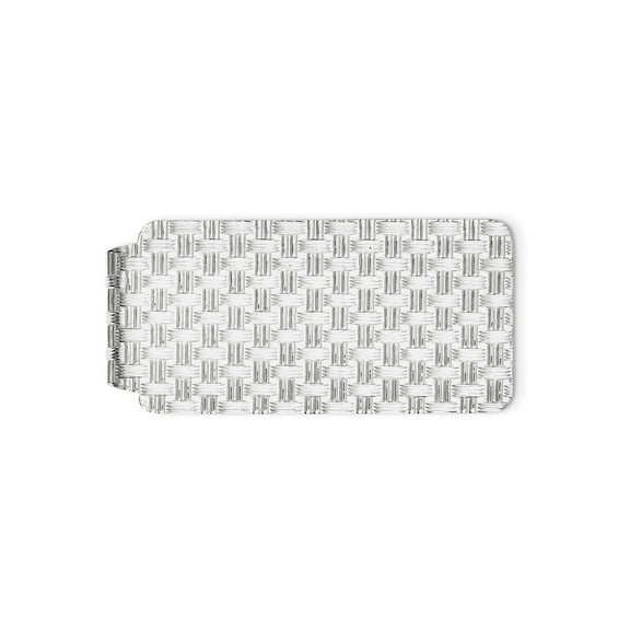 Classic Textured Money Clip in Sterling Silver with Rhodium Plating for Men