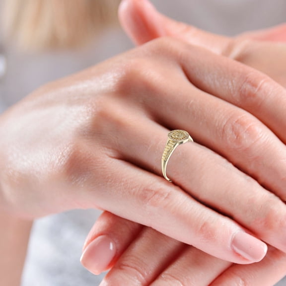 Tineasur Adjustable Watch Ring with Quartz Timepiece and Vintage Clock Design