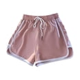 thumbnail image 4 of Women's Sweat Shorts with Pockets Cotton Drawstring Summer Workout Casual Lounge Shorts by Yigetop Pink 2XL, 4 of 5