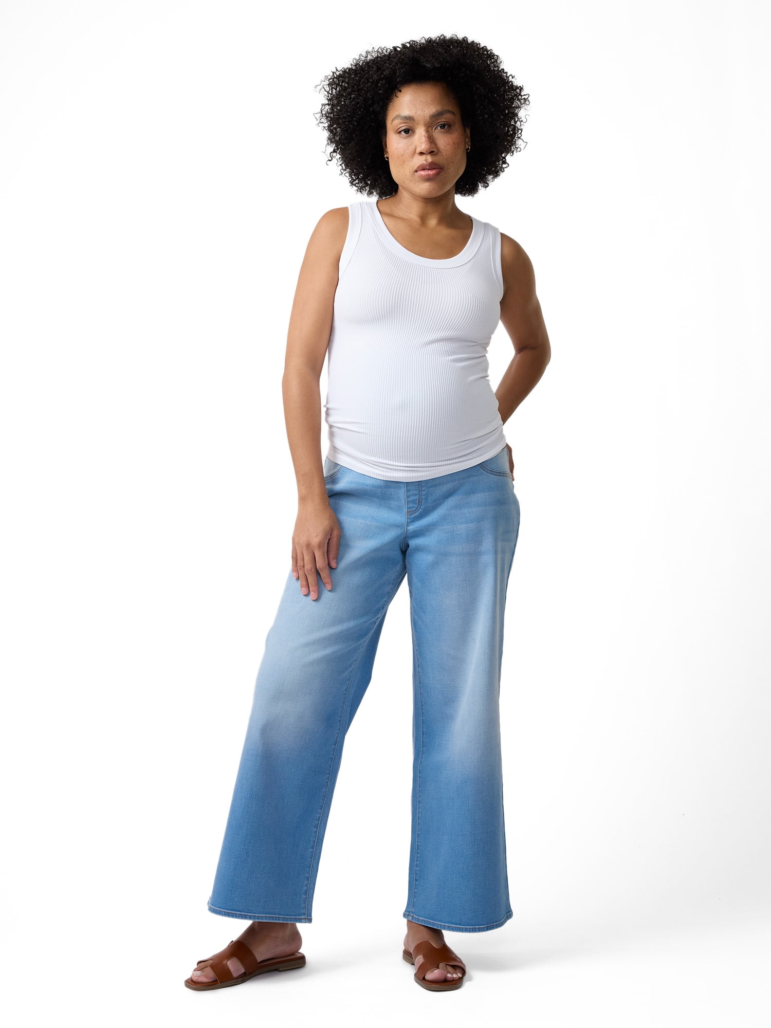 Ingrid & Isabel For Every Belly Maternity Wide Leg Jeans, Size S-XXL