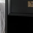 thumbnail image 6 of Walker Edison 18" Solid Wood 1-Drawer Framed Nightstand - Black, 6 of 20