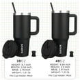 thumbnail image 5 of BJPKPK 30oz Stainless Steel Insulated Tumbler With Handle And Lid Straw Travel Coffee Mug Thermal Cup,Black, 5 of 7
