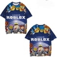 thumbnail image 1 of Roblox Sebneei T-shirt Été Décontracté Manches Courtes Imprimé 3D T-shirt de Thé Col Rond Imprimé Dessin Animé, 1 of 3