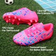 thumbnail image 2 of Tacos de Fútbol para Niños DREAM PAIRS Talla 2 con Cordones para Terreno Firme, 2 of 6
