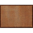 thumbnail image 1 of Ahgly Company Indoor Rectangle Checkered Orange Modern Area Rugs, 7' x 9', 1 of 4