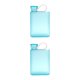 thumbnail image 1 of Toystoory Botella de agua para senderismo con tapa duradera a prueba de fugas, elegante botella de agua plana transparente de plástico, azul, azul 380ml 2piezas, 1 of 6
