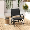 thumbnail image 1 of Costway Outdoor Single Swing Glider Rocking Chair Armrest Garden Porch Backyard Black, 1 of 8