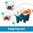 thumbnail image 2 of Collapsible Silicone Popsicle Molds Set Of 2 Easy Release, Reusable Popsicle Sticks With Drip Guards For Homemade Popsicles And Ice Cream - Bpa Free, 2 of 5