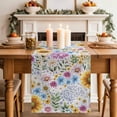 thumbnail image 2 of Table Runner 120 Inches Long for Kitchen Dining, Sunflower Dresser Scarf Farmhouse, Dining Table Decorations for Wedding/Parties, Colorful Flowers Summer Botanical Watercolor 13 x 120 In, 2 of 8