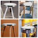 thumbnail image 3 of unbranded Asiento Redondo De Acero Inoxidable Plata Para Taburete Comedor Fácil De Mantener, 3 of 7