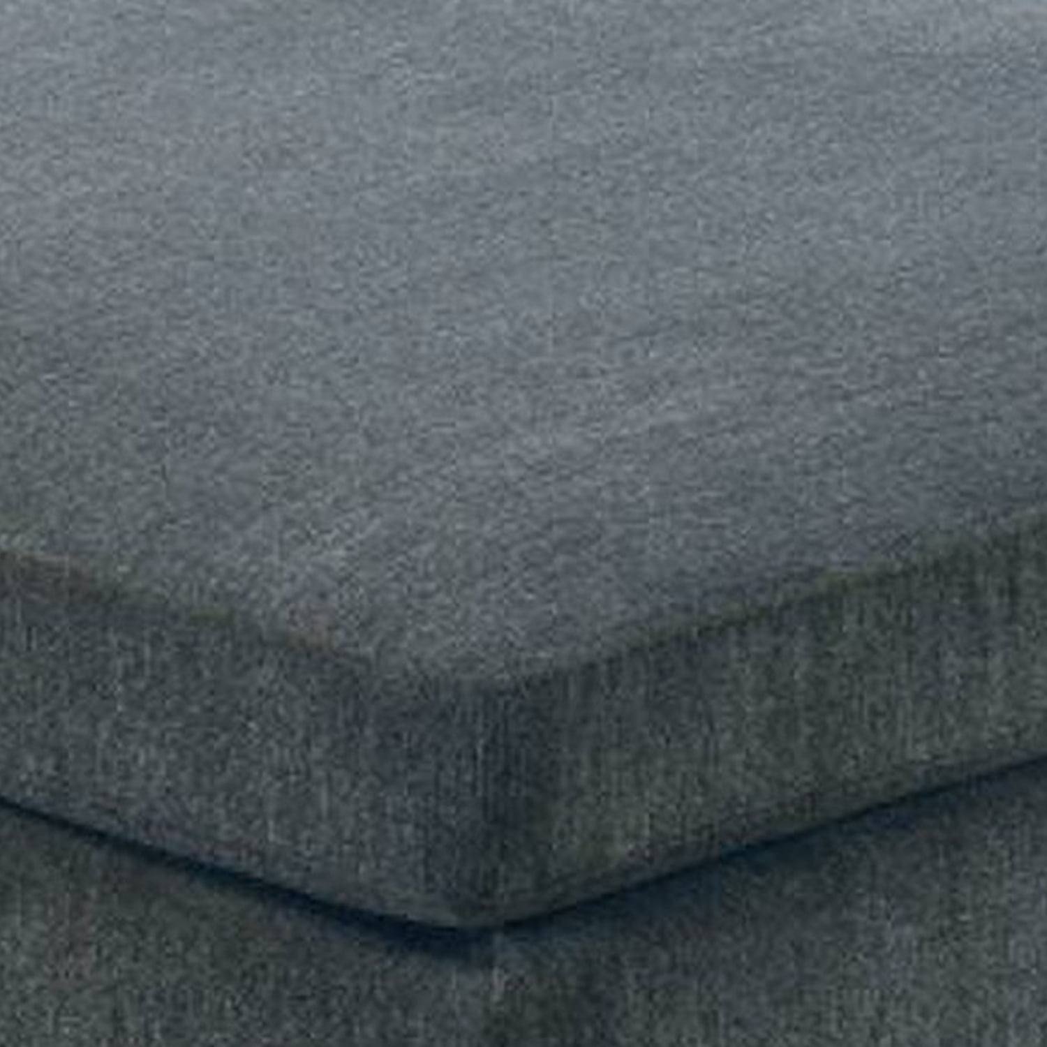 37 Inches Fabric Upholstered Wooden Ottoman- Gray