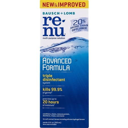 Bausch & Lomb ReNu Advanced Triple Disinfect Formula Multi-Purpose Eye Contact Lens Solution 12 oz (Pack of 3)