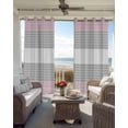 thumbnail image 4 of Pink Striped Blackout Curtains 84 Inches Long for Bedroom, Multicolor Grey White Horizontal Stripes Thermal Insulated Room Darkening Black Out Window Curtain Panels Grommet Drapes for Living Room, 4 of 8