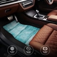 thumbnail image 4 of Cauagu Teal Turquoise Wood Pattern Car Floor Mat Set of 4,Car Carpet Mats Car Mats with Anti-Slip Backing & Driver Heel Pad Universal Fit for Cars/Trucks/SUV/Vans, 4 of 6
