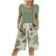 thumbnail image 1 of Conjunto de Pantalones Cortos Para Mujer, Cuello Redondo, Color Sólido, Manga Corta, Traje Estampado, Conjunto de Top Informal, Pijama de Chándal Odeerbi ODB159016, 1 of 4