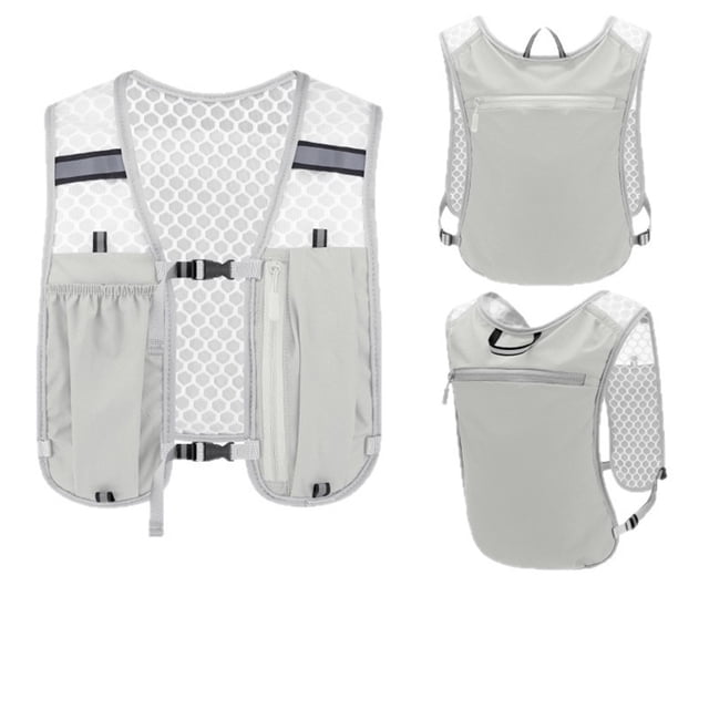 Gilet de Course Léger pour Femmes Hommes, Sac à Dos Réglable Respirant Grande Capacité pour Course Cyclisme Marathon Randonnée