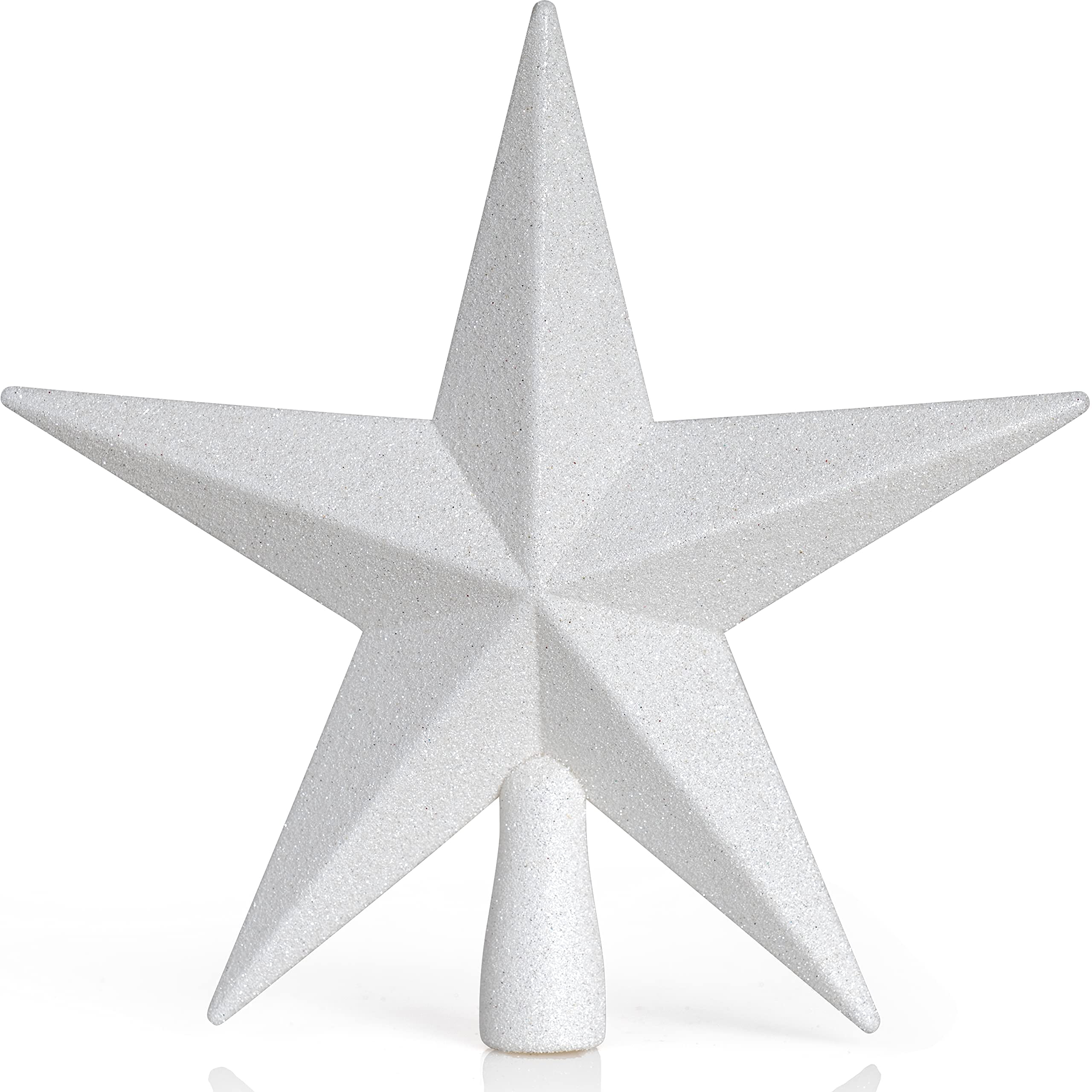 Ornativity Glitter Star Tree Topper - Christmas White Decorative ...