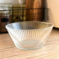 thumbnail image 6 of STPgoods Beam Clear Glass Salad Bowl Fluted 23.7 fl oz (700 ml) Ribbed Glass Serving Bowl, 6 of 10